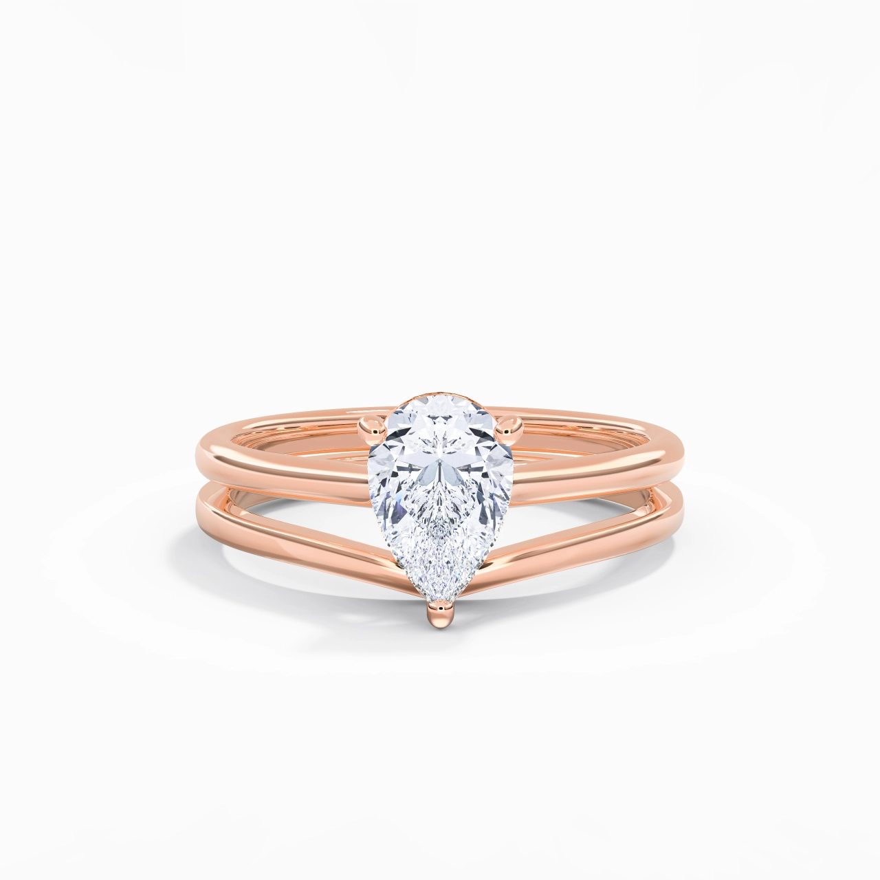 Cathedral East West Bridal Set 1.50ct Moissanite