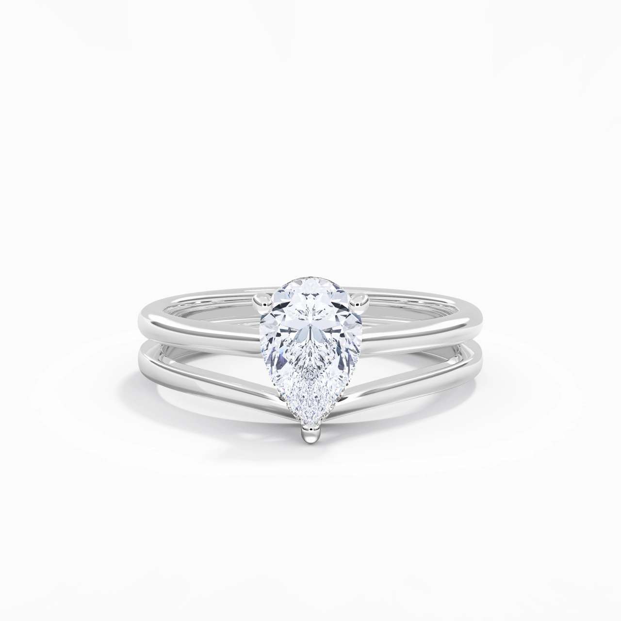 Cathedral East West Bridal Set 1.50ct Moissanite