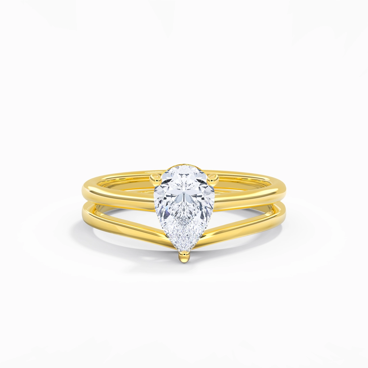 Cathedral East West Bridal Set 1.50ct Moissanite