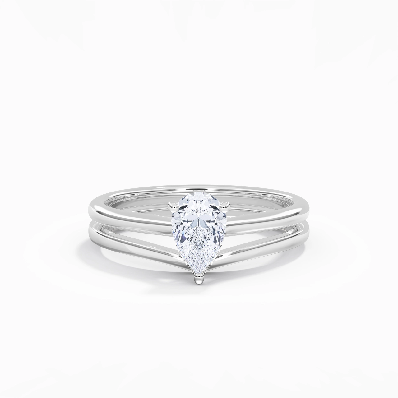 Cathedral East West Bridal Set 1.00ct Moissanite