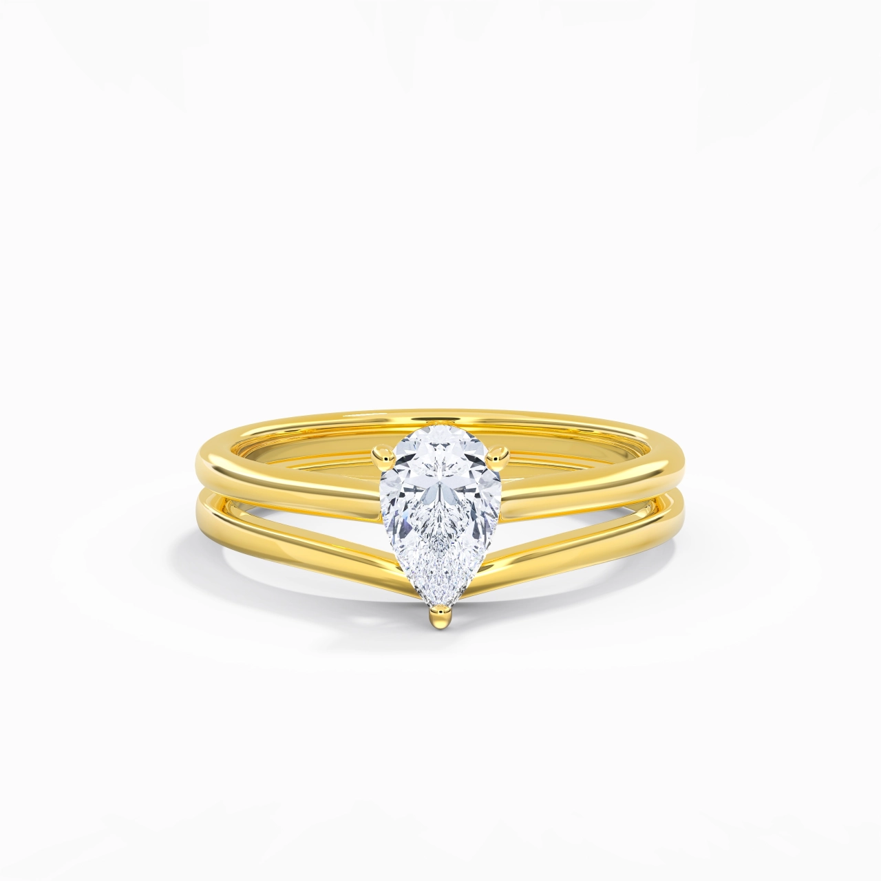 Cathedral East West Bridal Set 1.00ct Moissanite