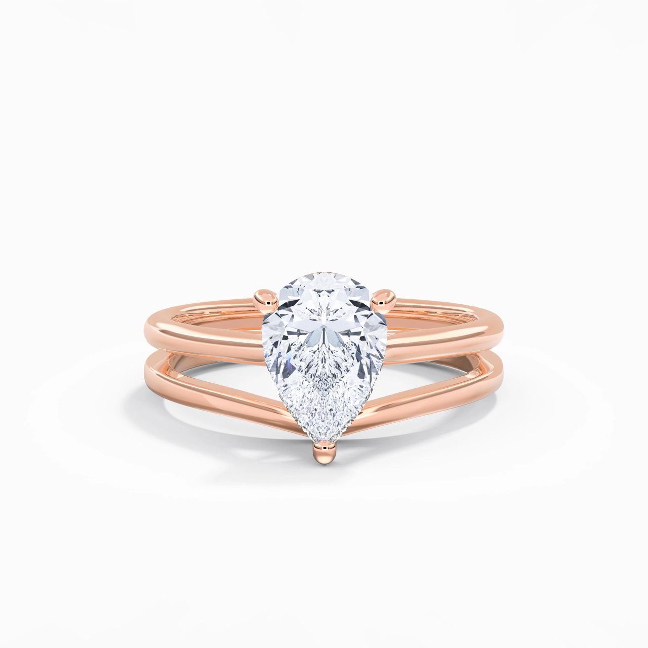 Cathedral East West Bridal Set 2.00ct Moissanite