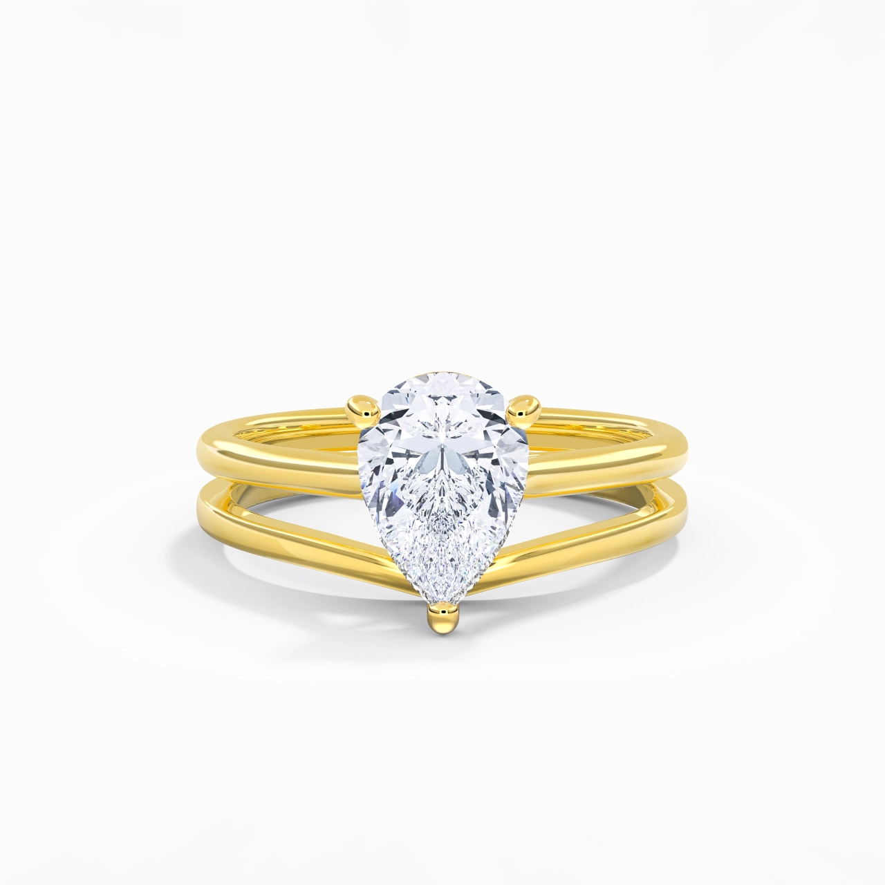 Cathedral East West Bridal Set 2.00ct Moissanite