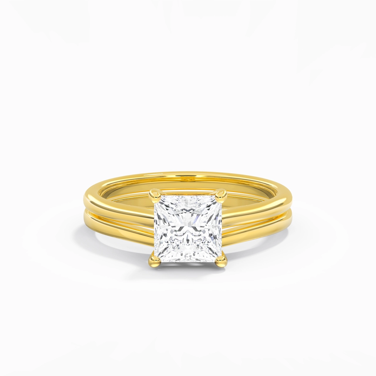 Cathedral East West Bridal Set 1.50ct Moissanite