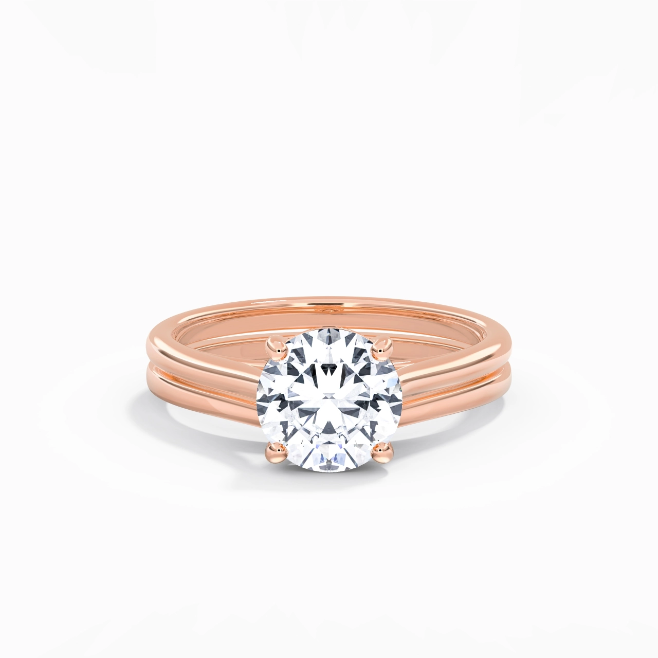 Cathedral East West Bridal Set 2.00ct Moissanite