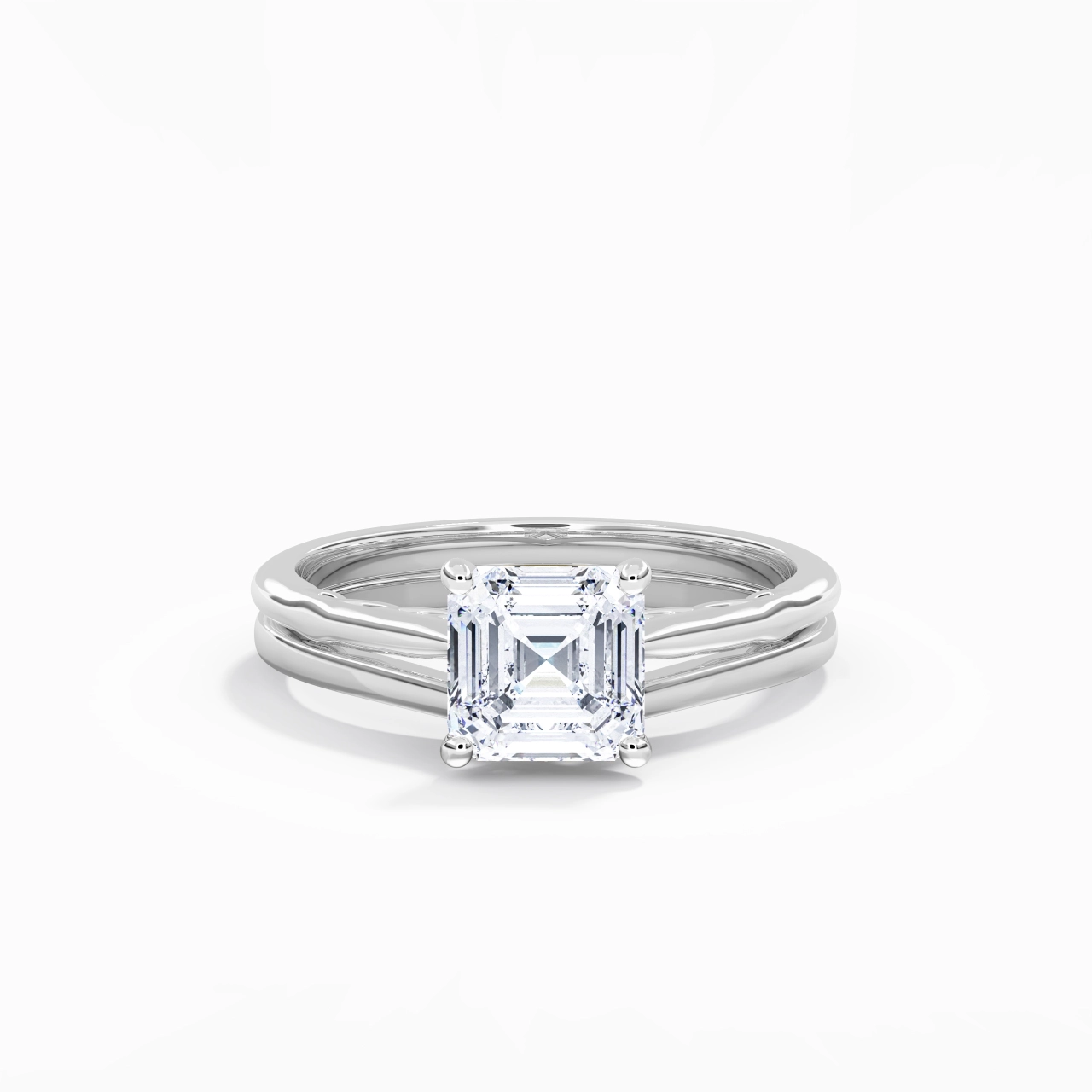 14K White Gold Moissanite Bridal Set