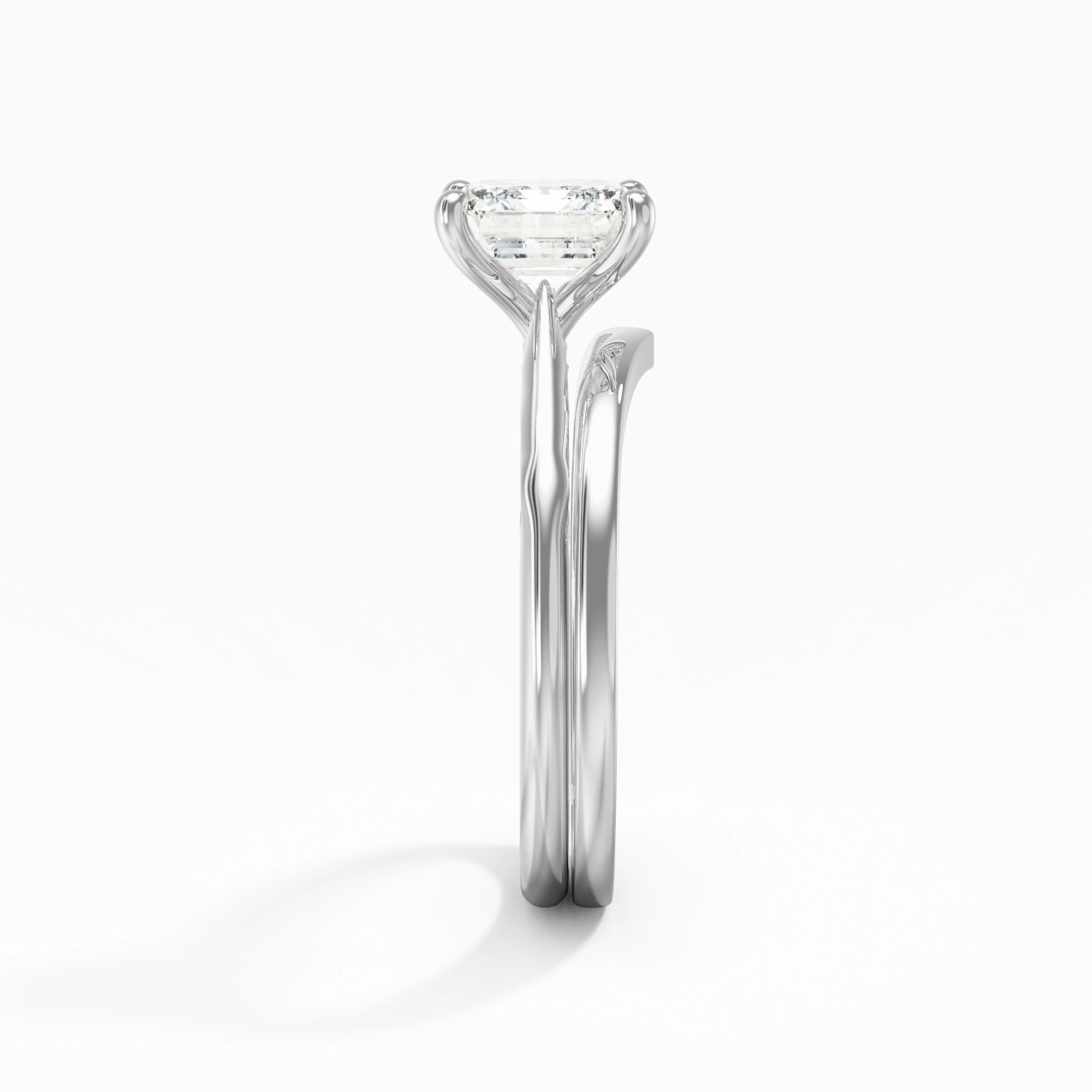 14K White Gold Moissanite Bridal Set