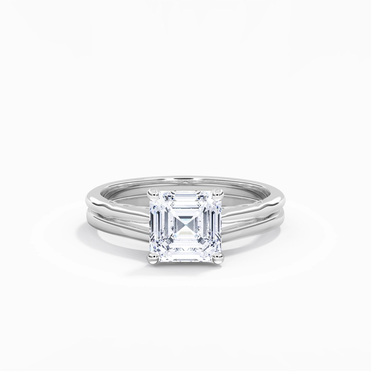 Platinum Moissanite Bridal Set