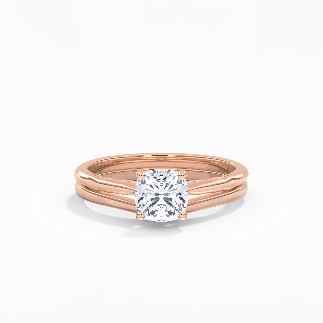 925 Sterling Silver Moissanite Bridal Set