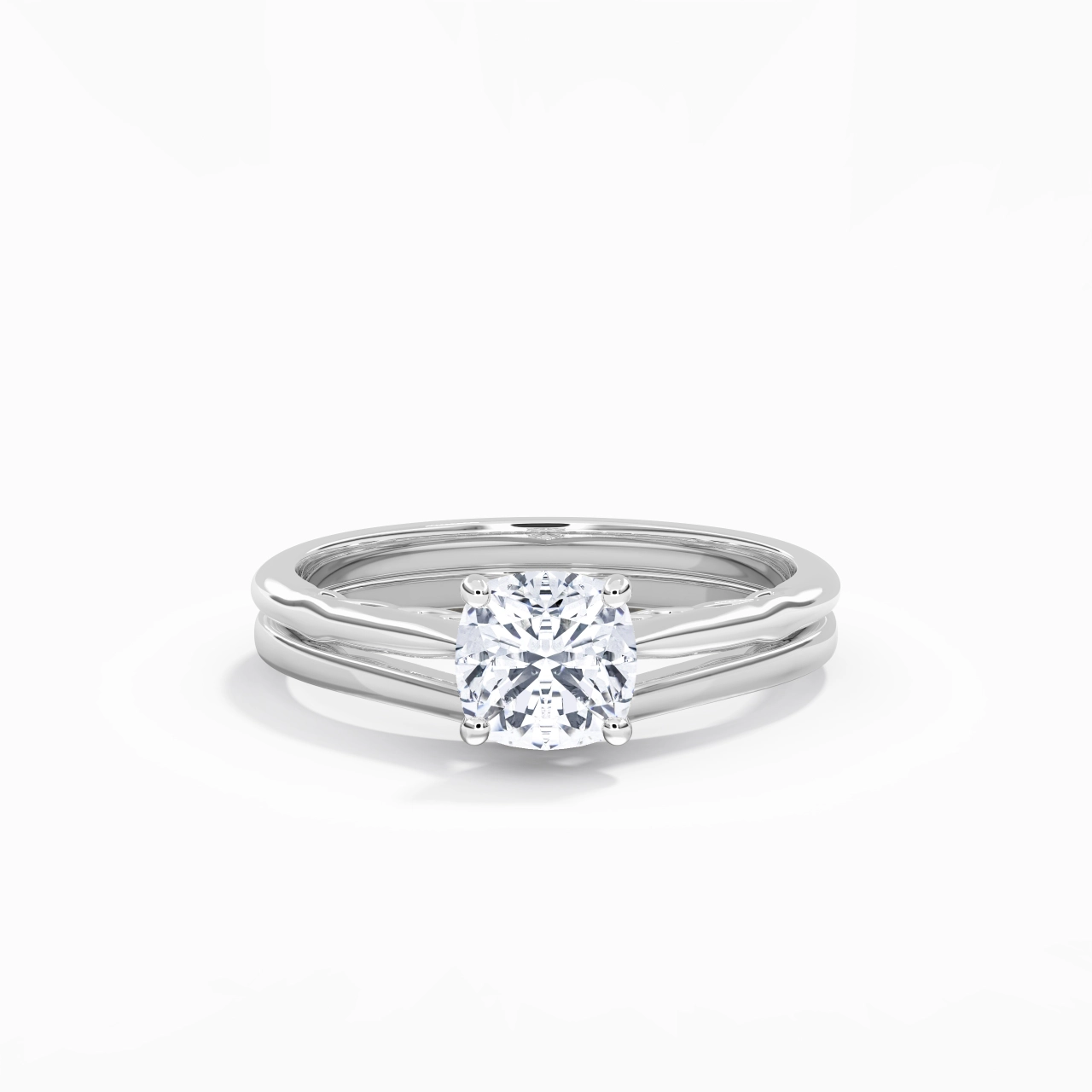 Platinum Moissanite Bridal Set