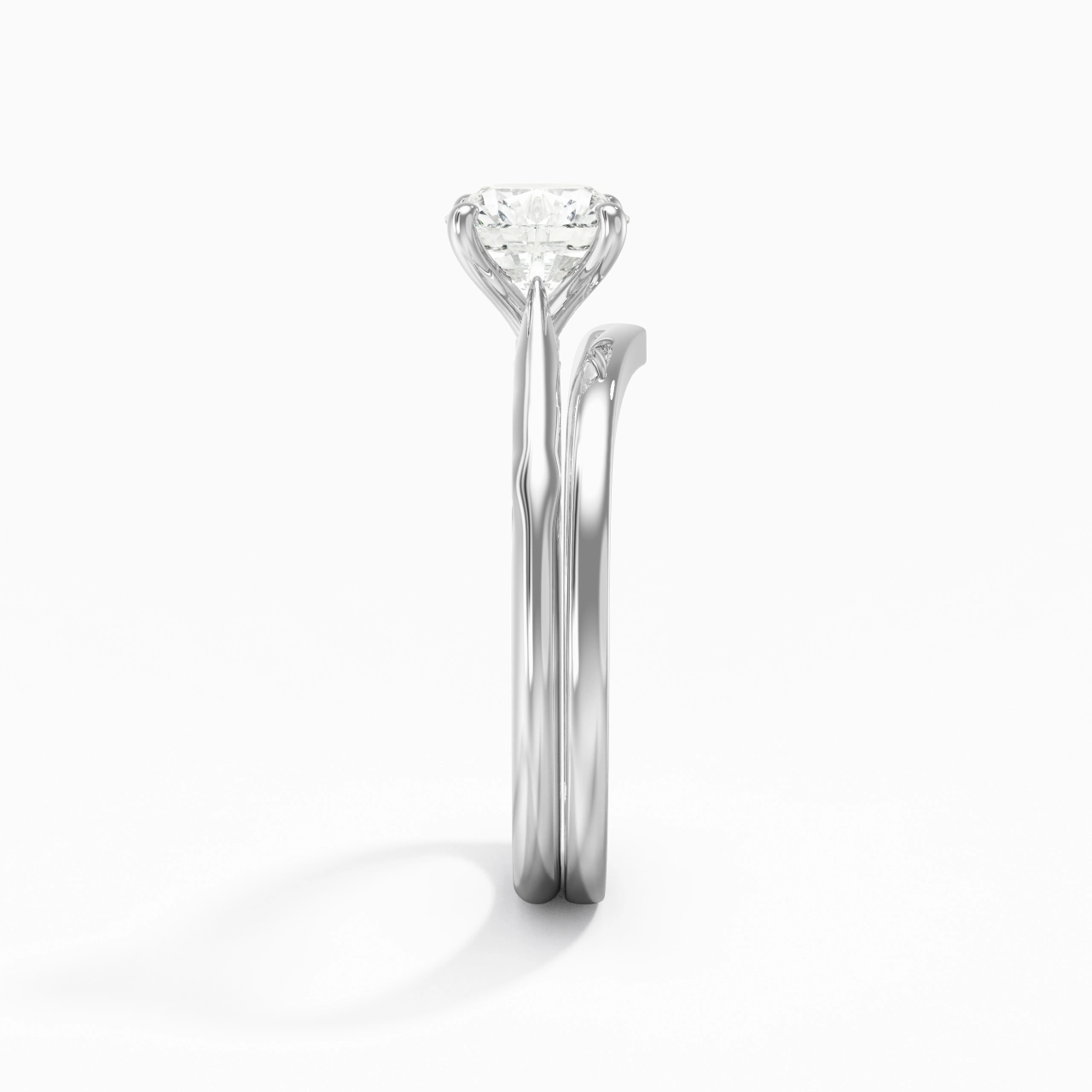 Platinum Moissanite Bridal Set