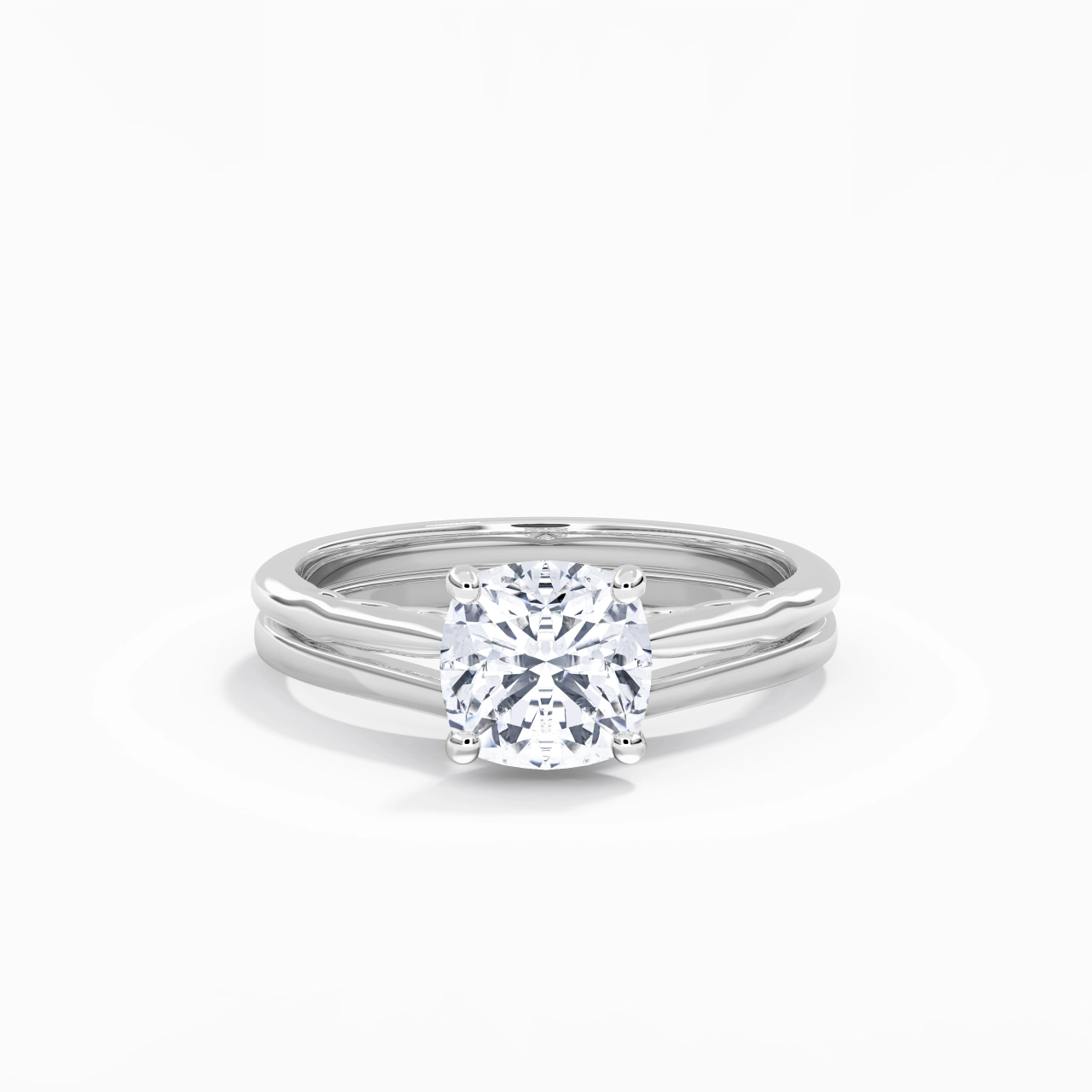 Platinum Moissanite Bridal Set