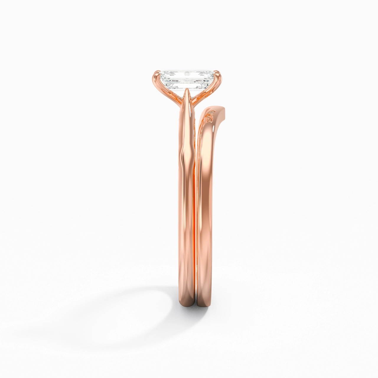 18K Rose Gold Moissanite Bridal Set