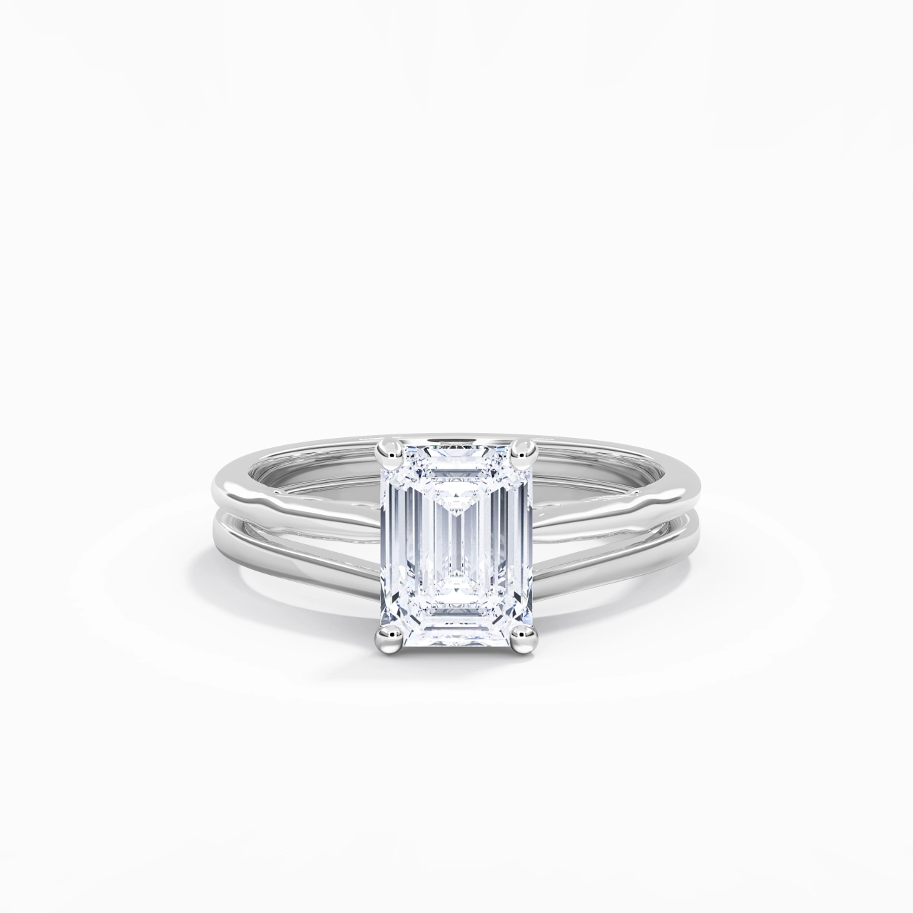 Platinum Moissanite Bridal Set
