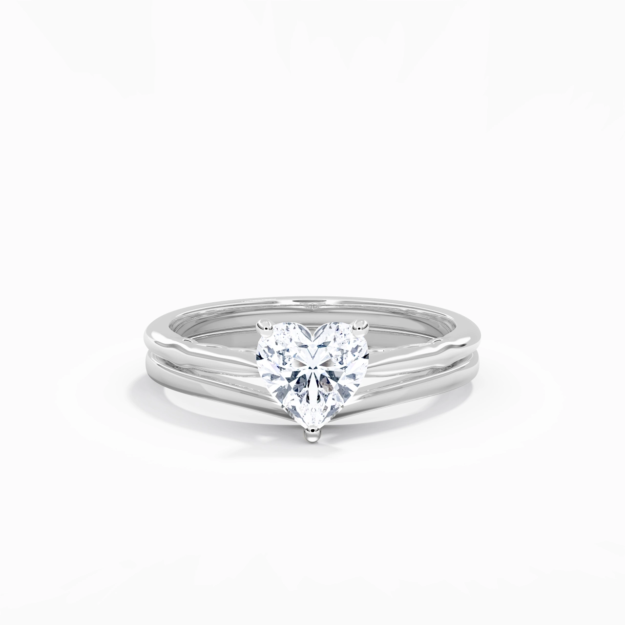 925 Sterling Silver Moissanite Bridal Set