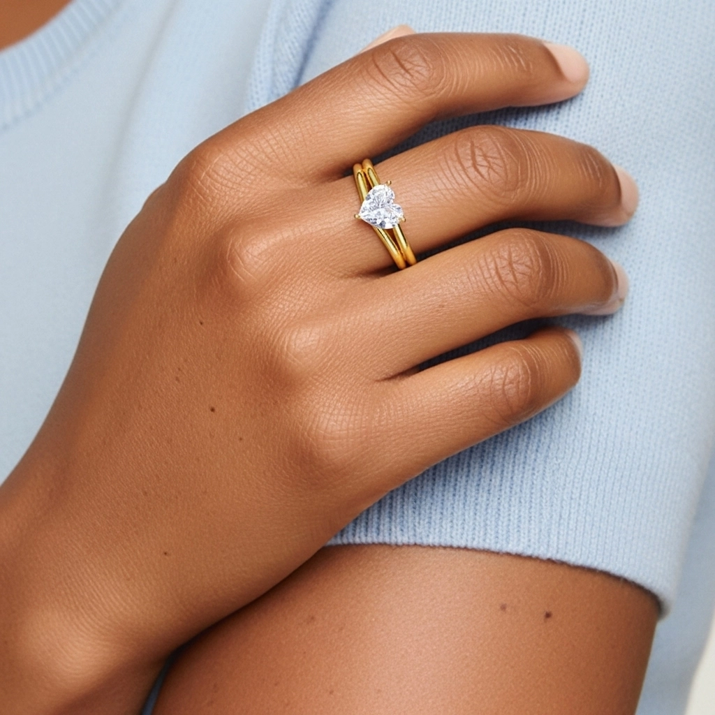 925 Sterling Silver Moissanite Bridal Set