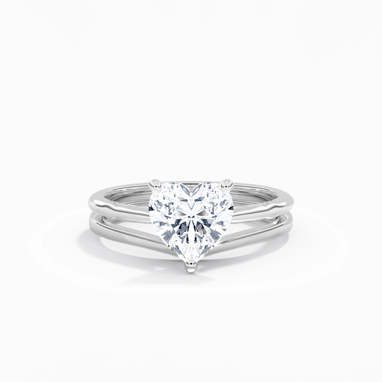 Platinum Moissanite Bridal Set