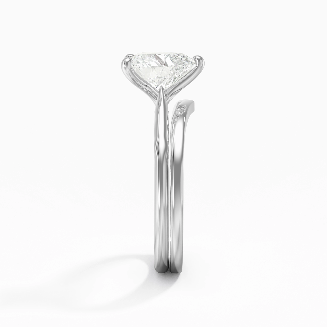 Platinum Moissanite Bridal Set