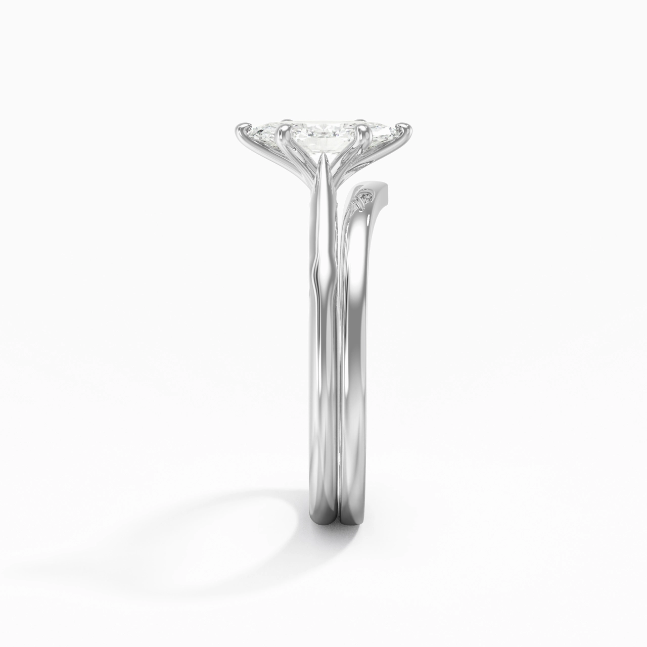 18K White Gold Moissanite Bridal Set