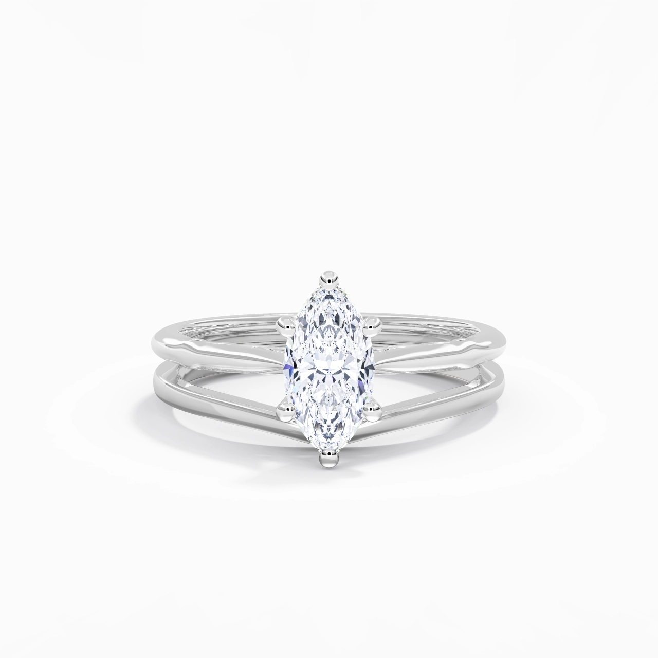 925 Sterling Silver Moissanite Bridal Set