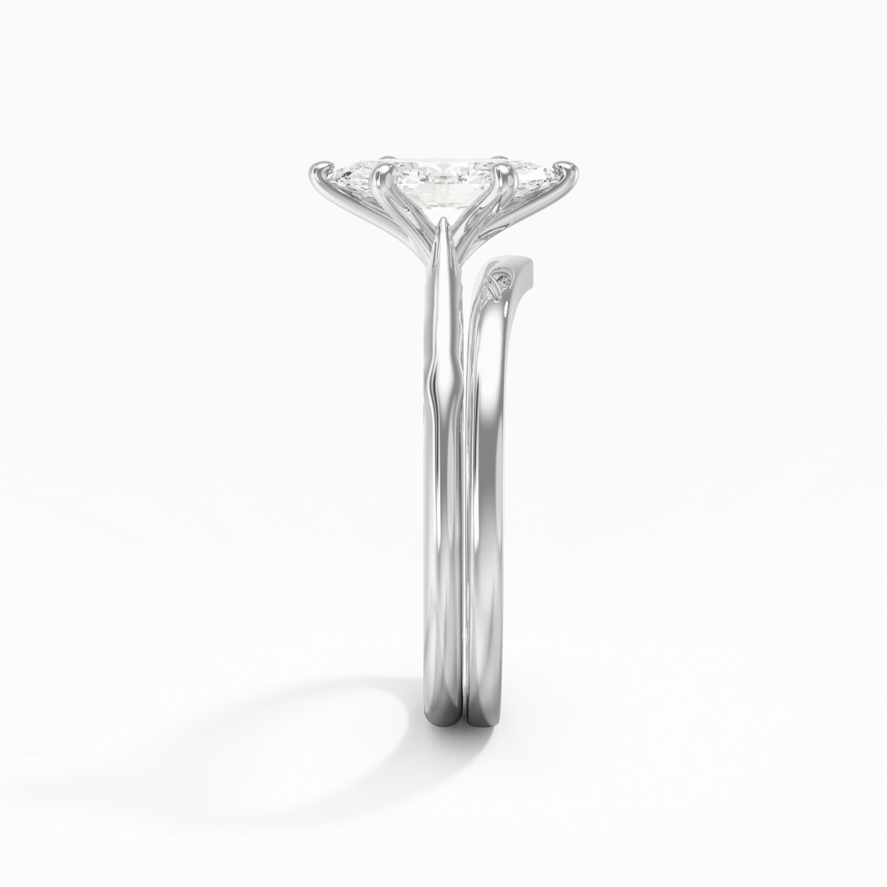 925 Sterling Silver Moissanite Bridal Set