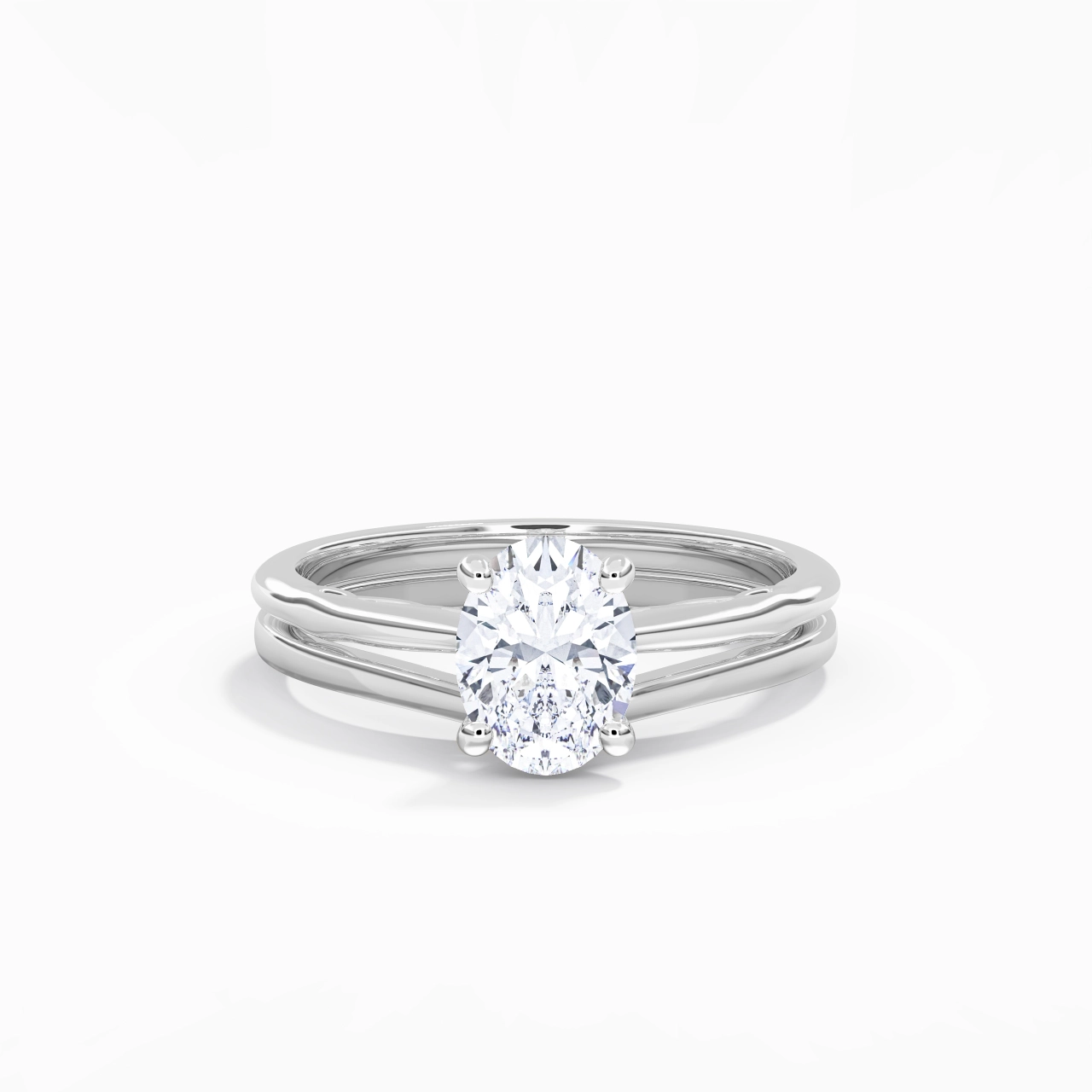 925 Sterling Silver Moissanite Bridal Set