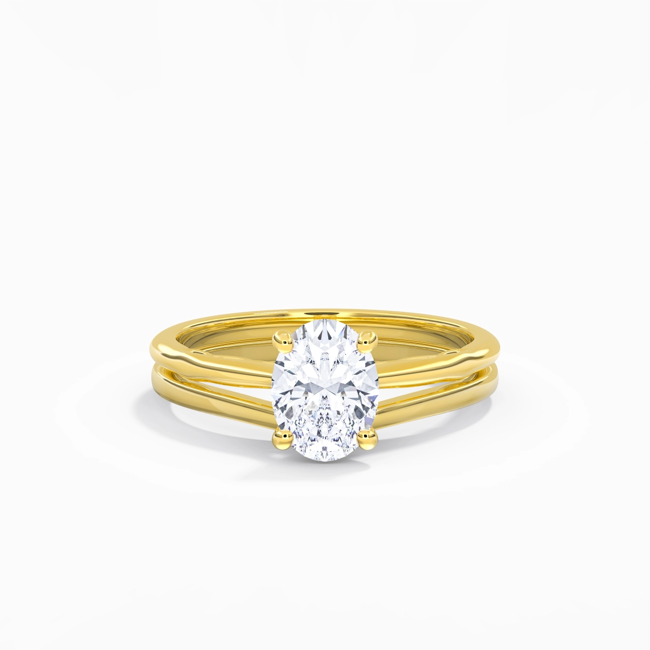 925 Sterling Silver Moissanite Bridal Set