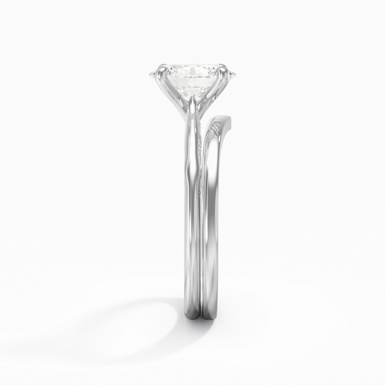 925 Sterling Silver Moissanite Bridal Set
