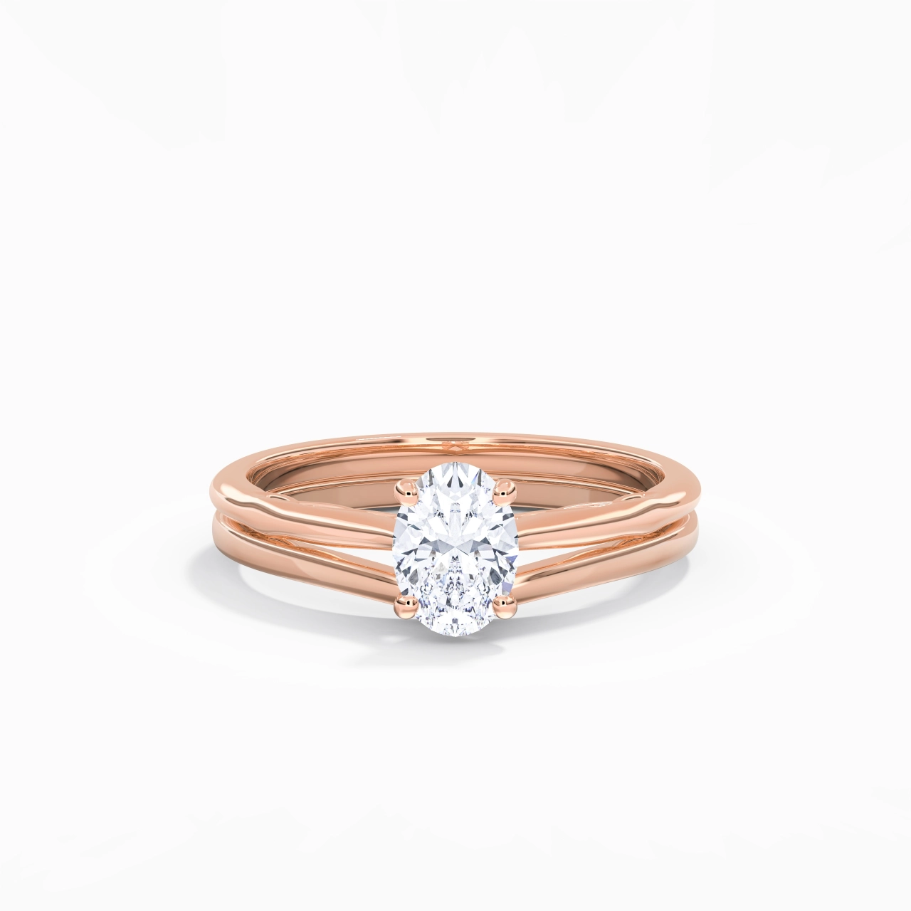925 Sterling Silver Moissanite Bridal Set