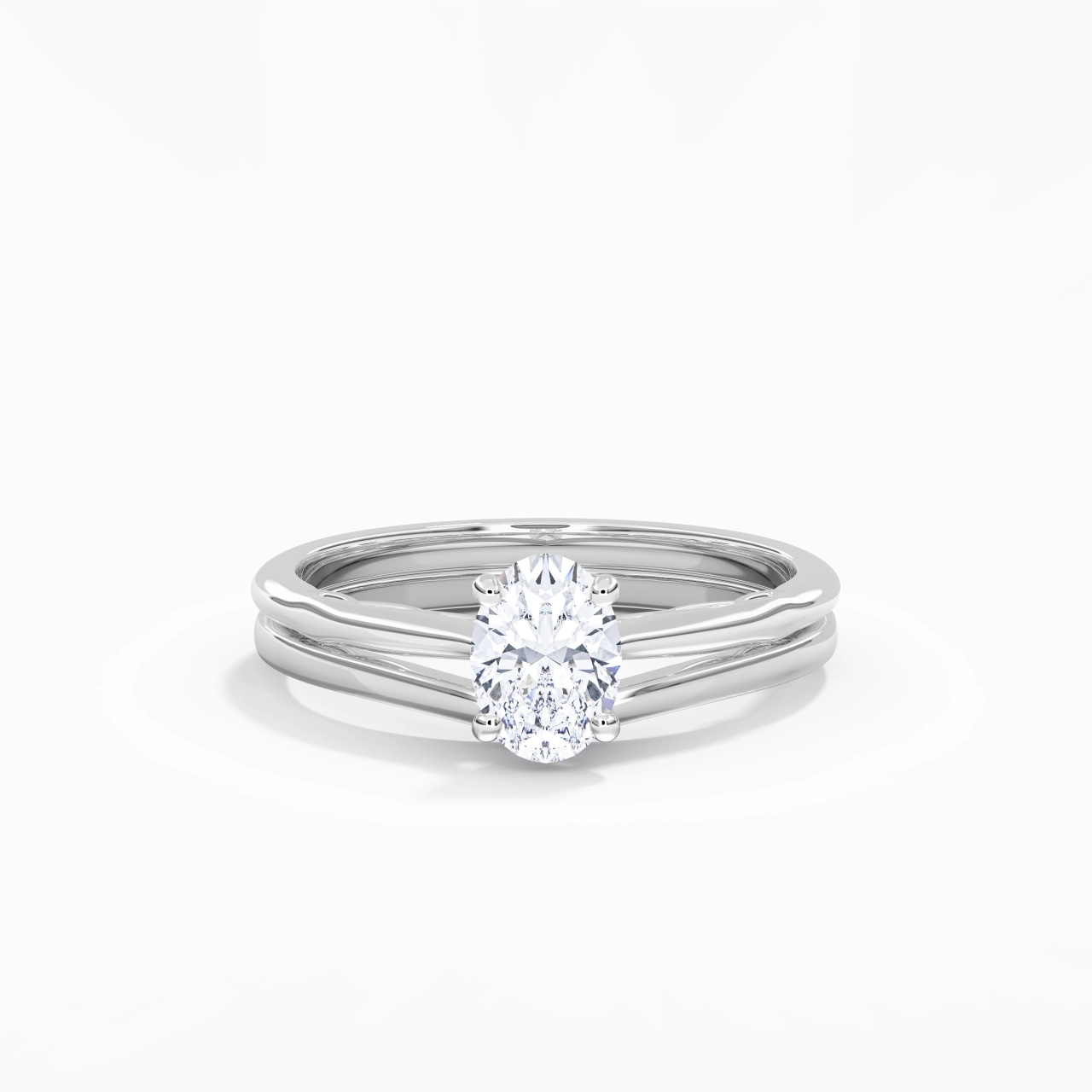Platinum Moissanite Bridal Set