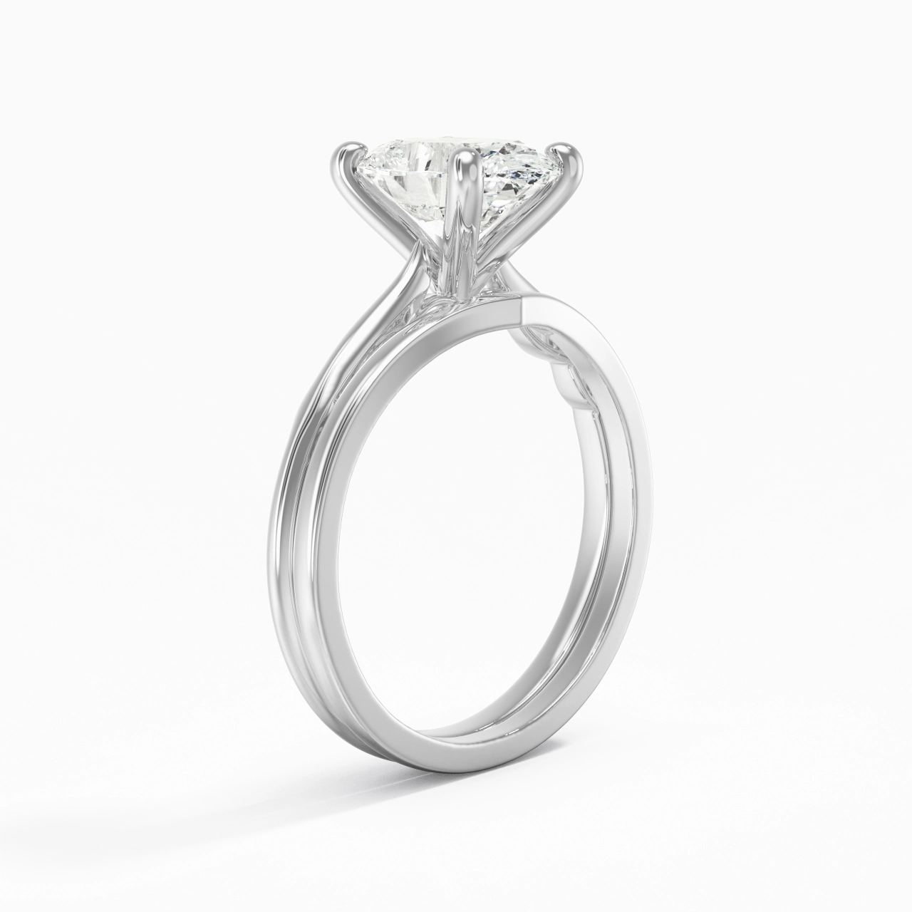 925 Sterling Silver Moissanite Bridal Set