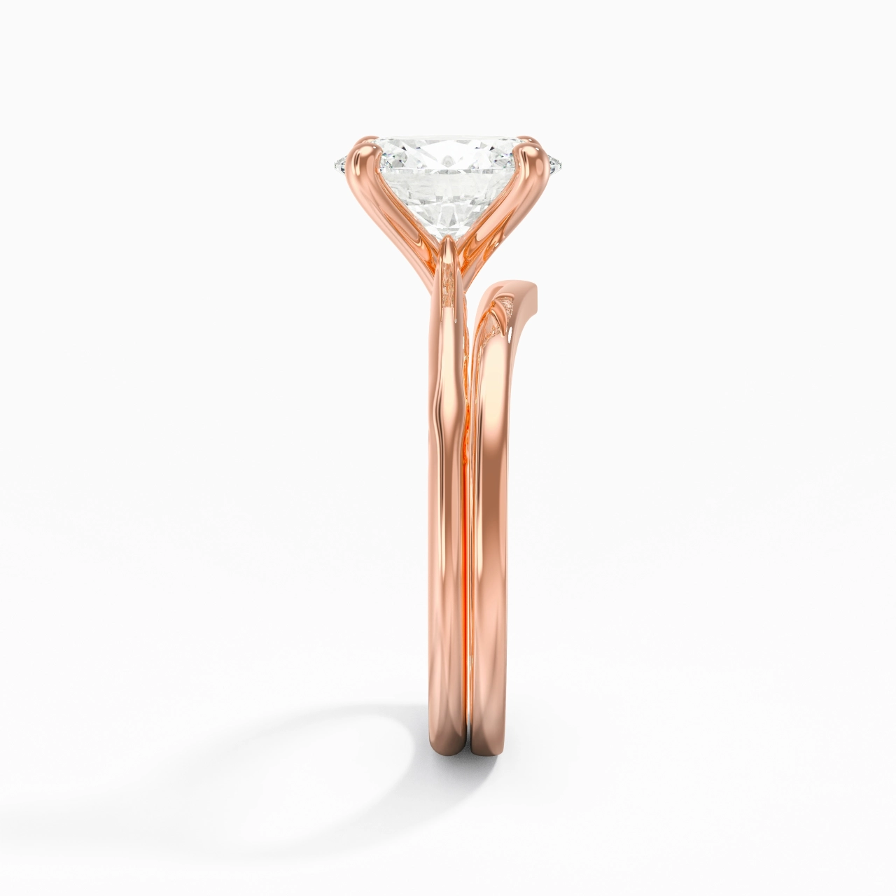 18K Rose Gold Moissanite Bridal Set