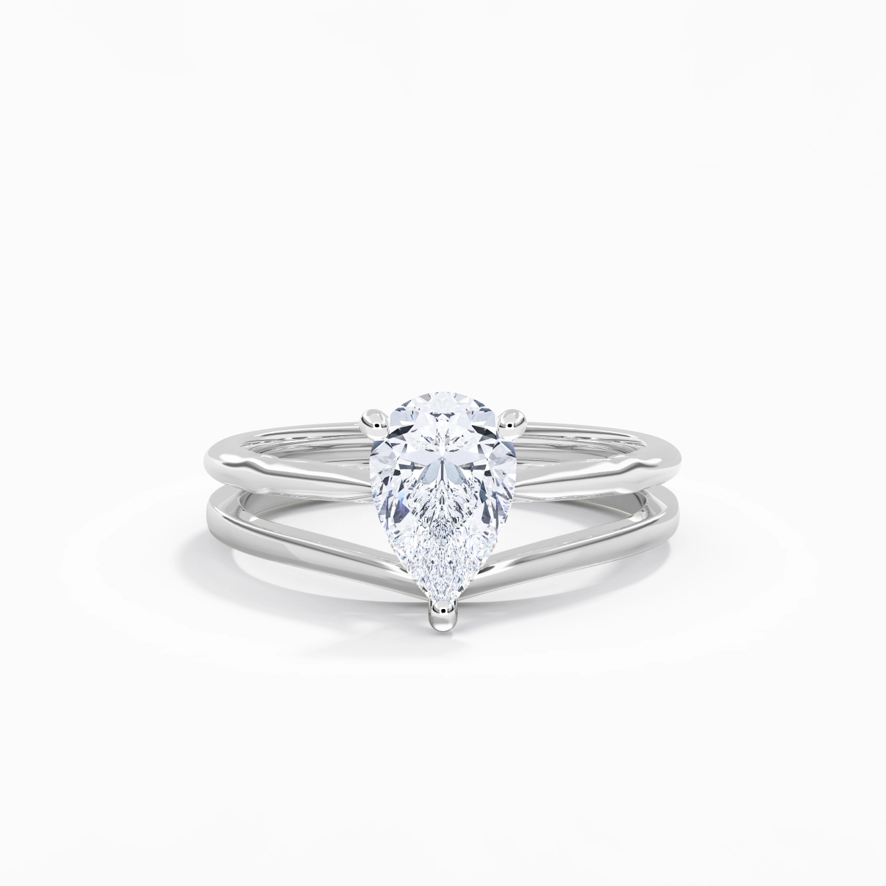 Platinum Moissanite Bridal Set