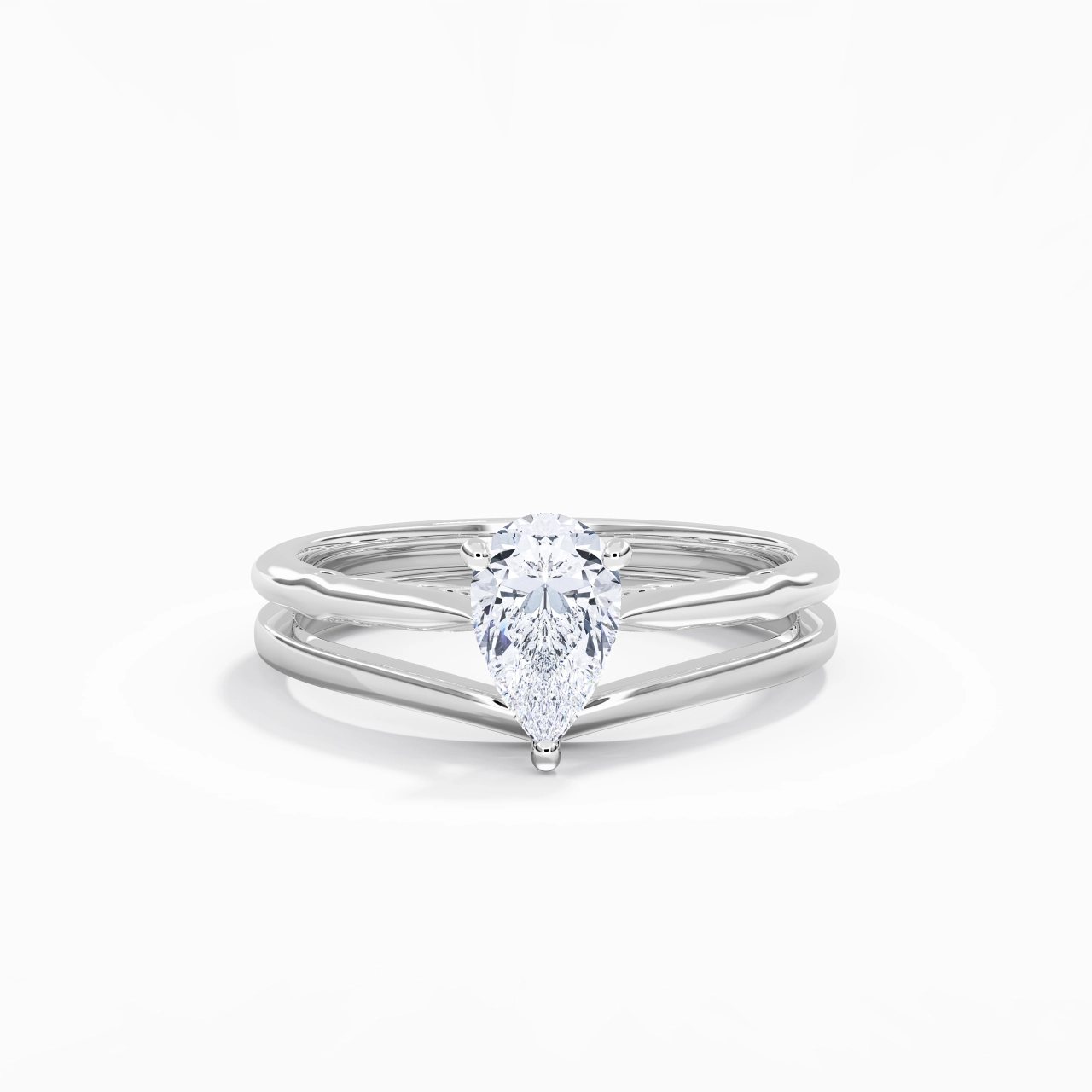 Platinum Moissanite Bridal Set