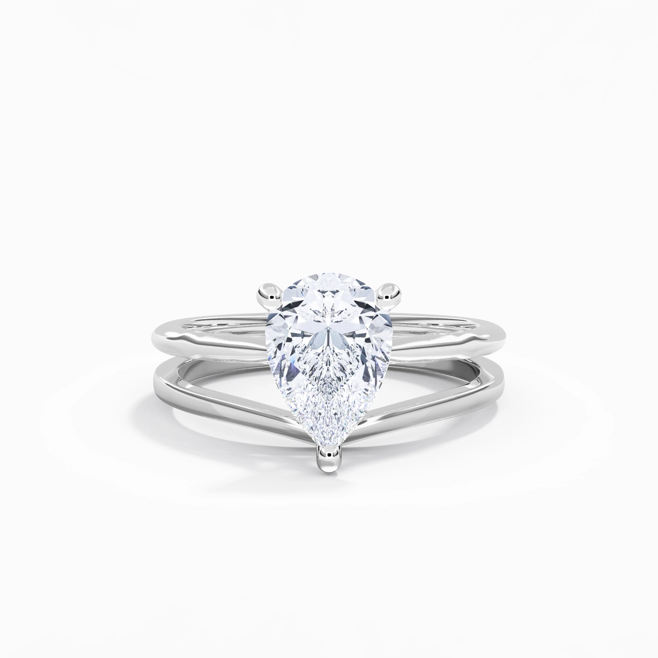 925 Sterling Silver Moissanite Bridal Set