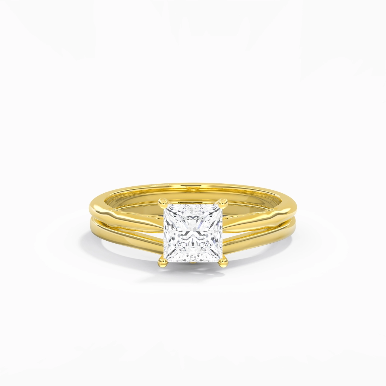 925 Sterling Silver Moissanite Bridal Set