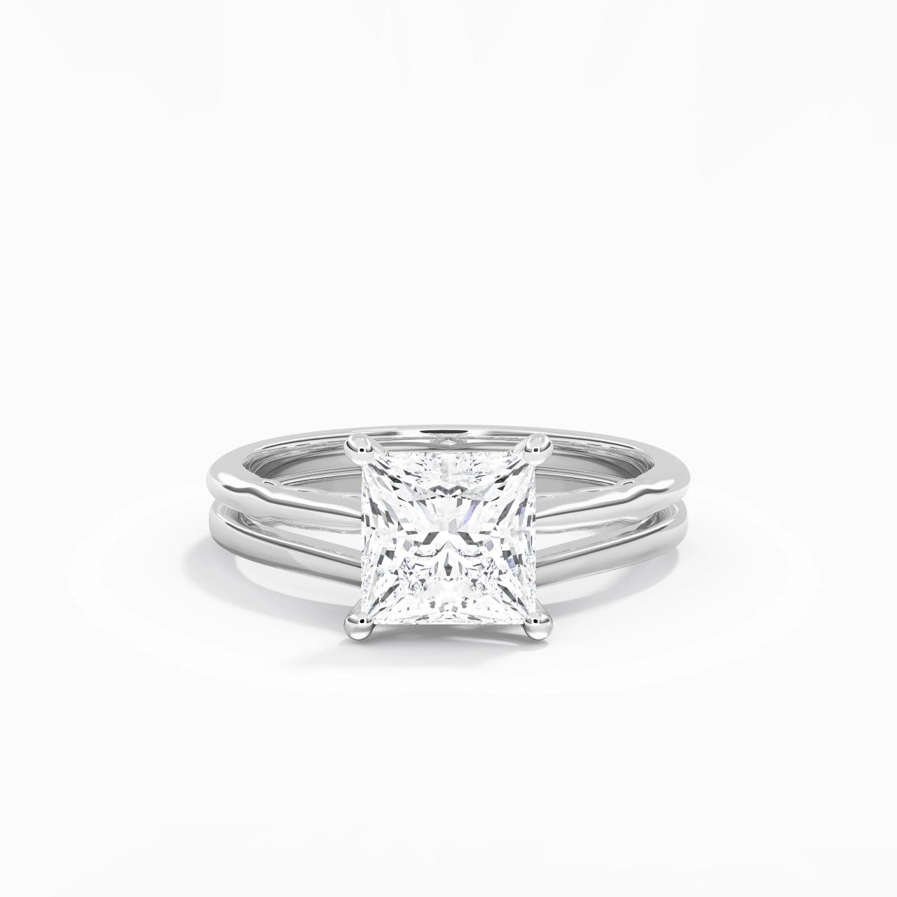 925 Sterling Silver Moissanite Bridal Set