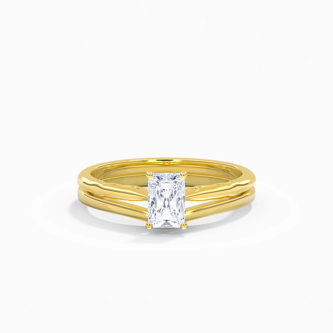 925 Sterling Silver Moissanite Bridal Set