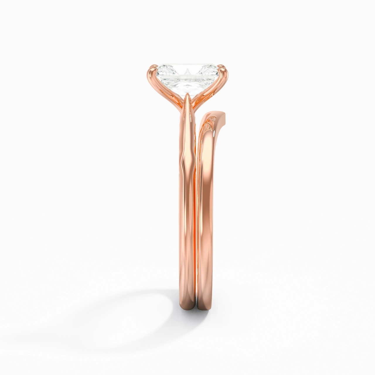14K Rose Gold Moissanite Bridal Set