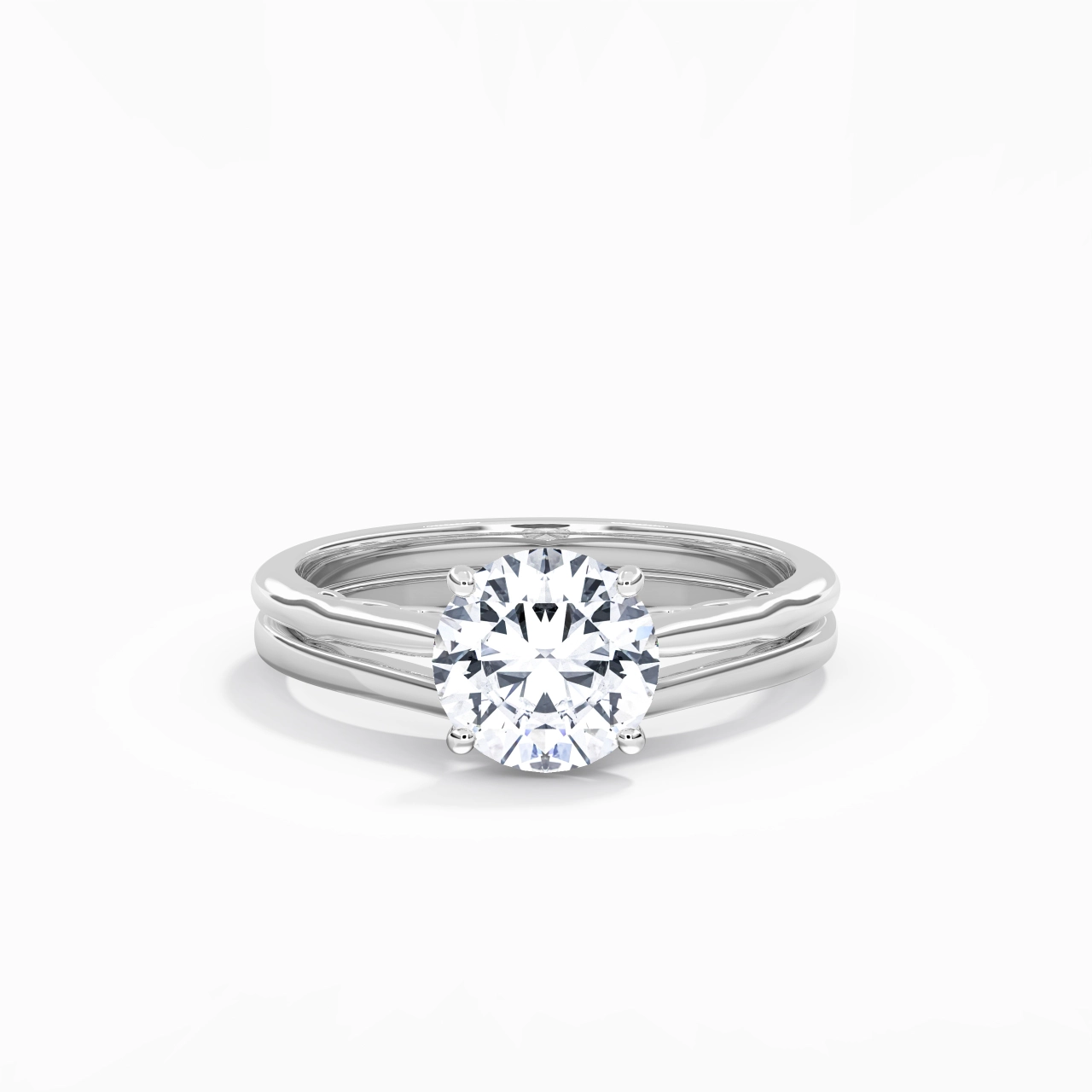 Platinum Moissanite Bridal Set