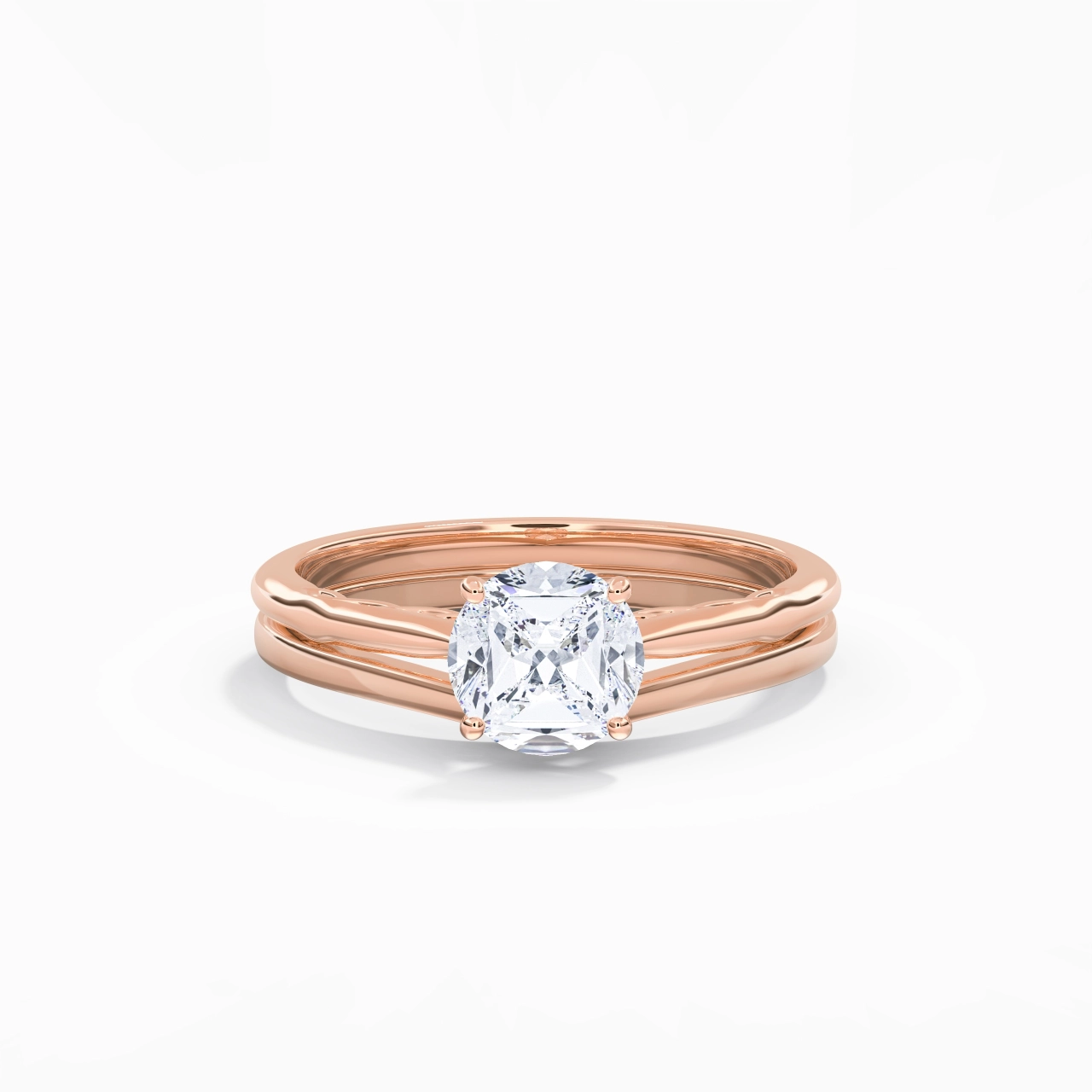 14K Rose Gold Moissanite Bridal Set