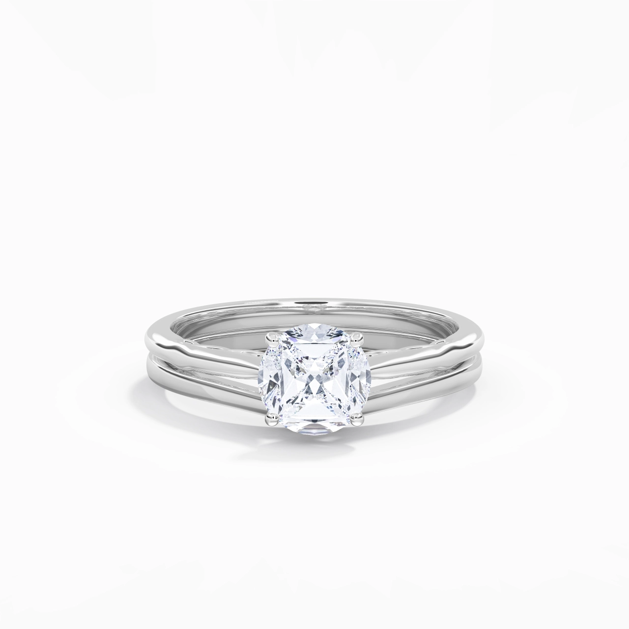 14K White Gold Moissanite Bridal Set