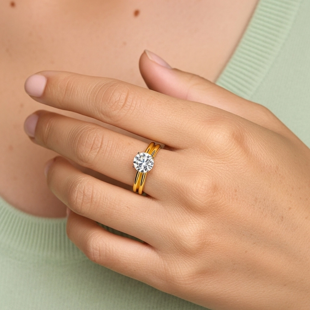 925 Sterling Silver Moissanite Bridal Set