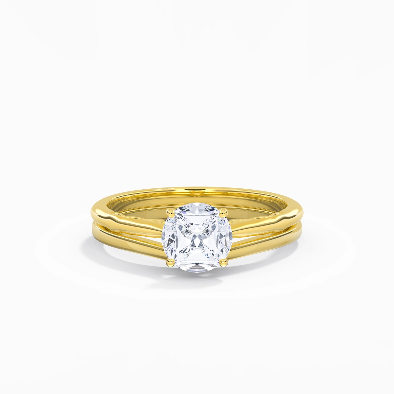 925 Sterling Silver Moissanite Bridal Set