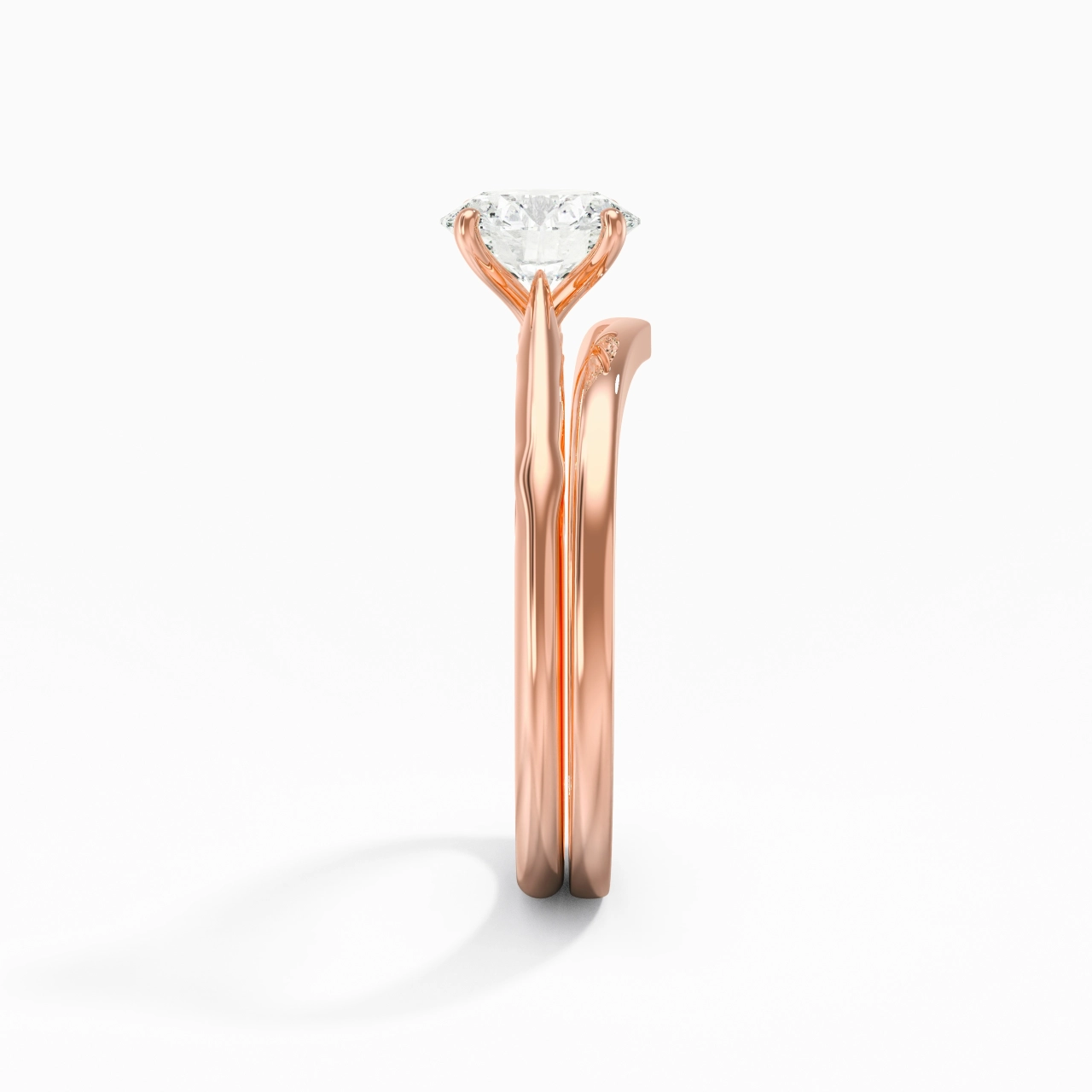 14K Rose Gold Moissanite Bridal Set