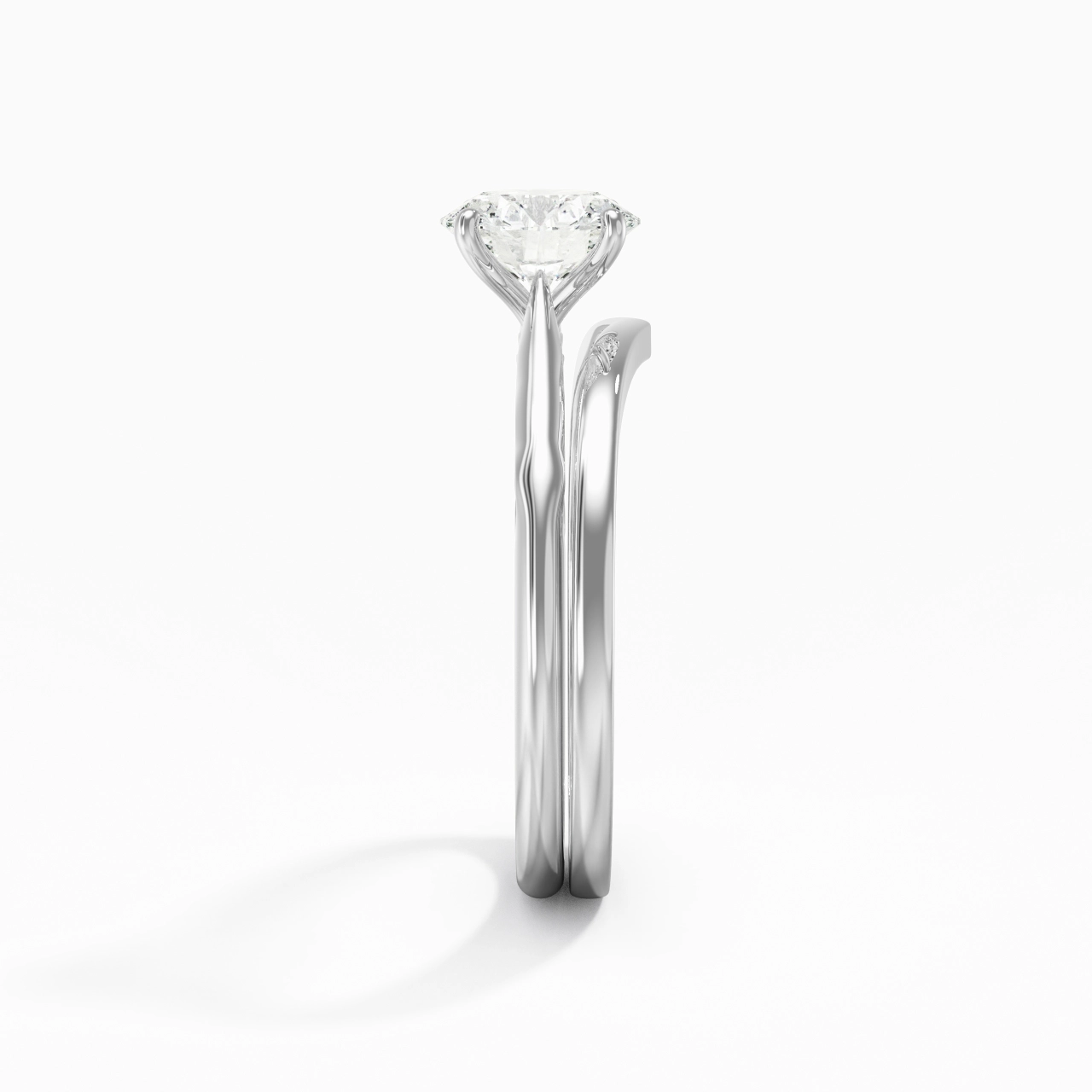 14K White Gold Moissanite Bridal Set