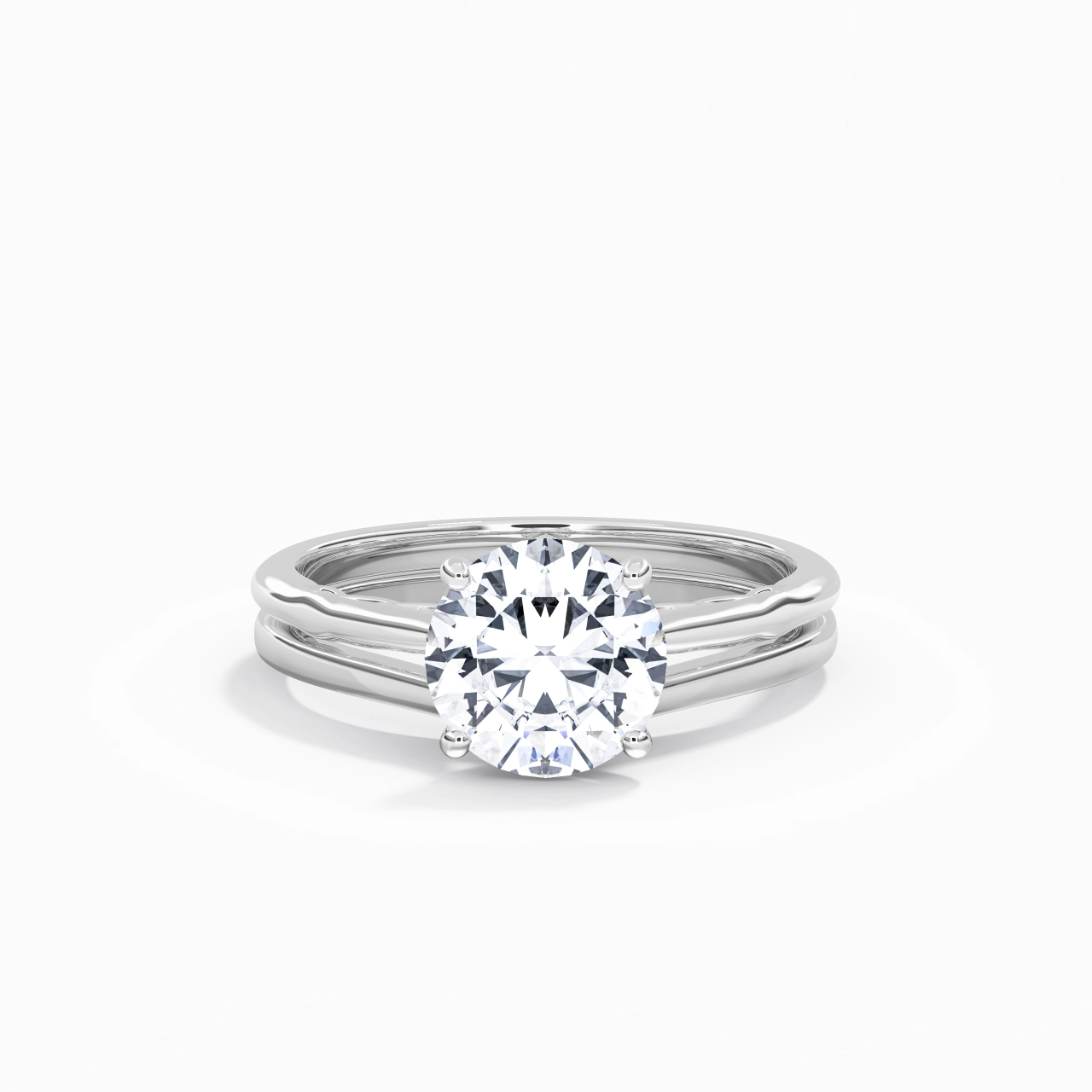 Platinum Moissanite Bridal Set