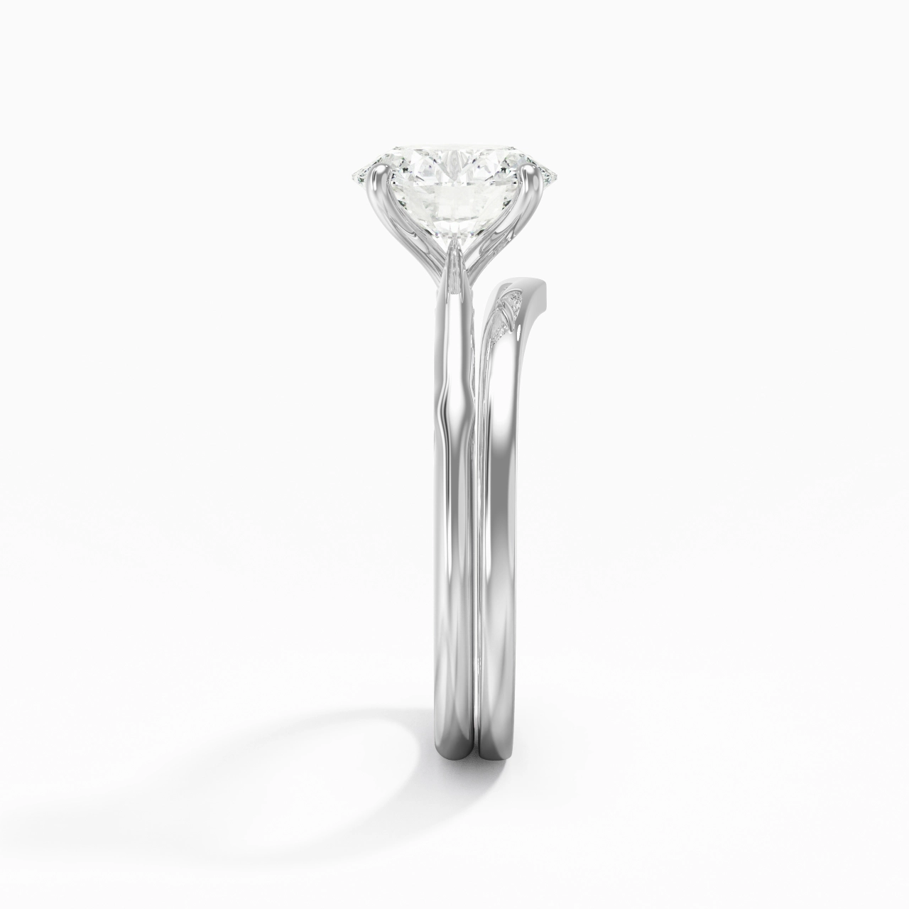 Platinum Moissanite Bridal Set