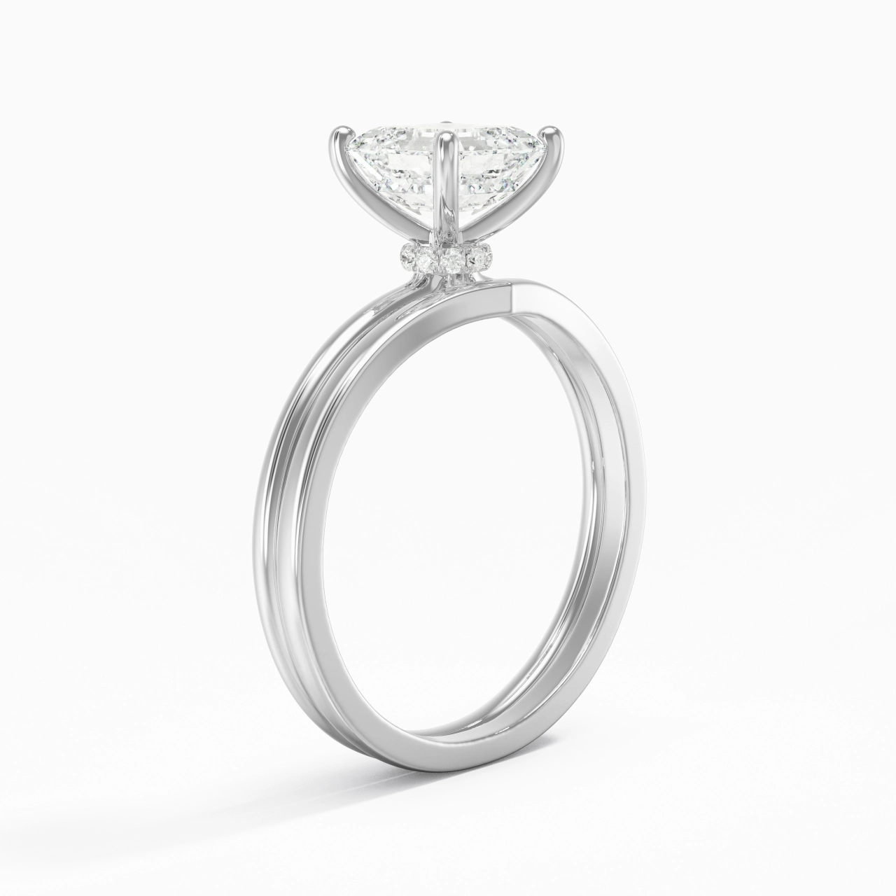 925 Sterling Silver Moissanite Bridal Set
