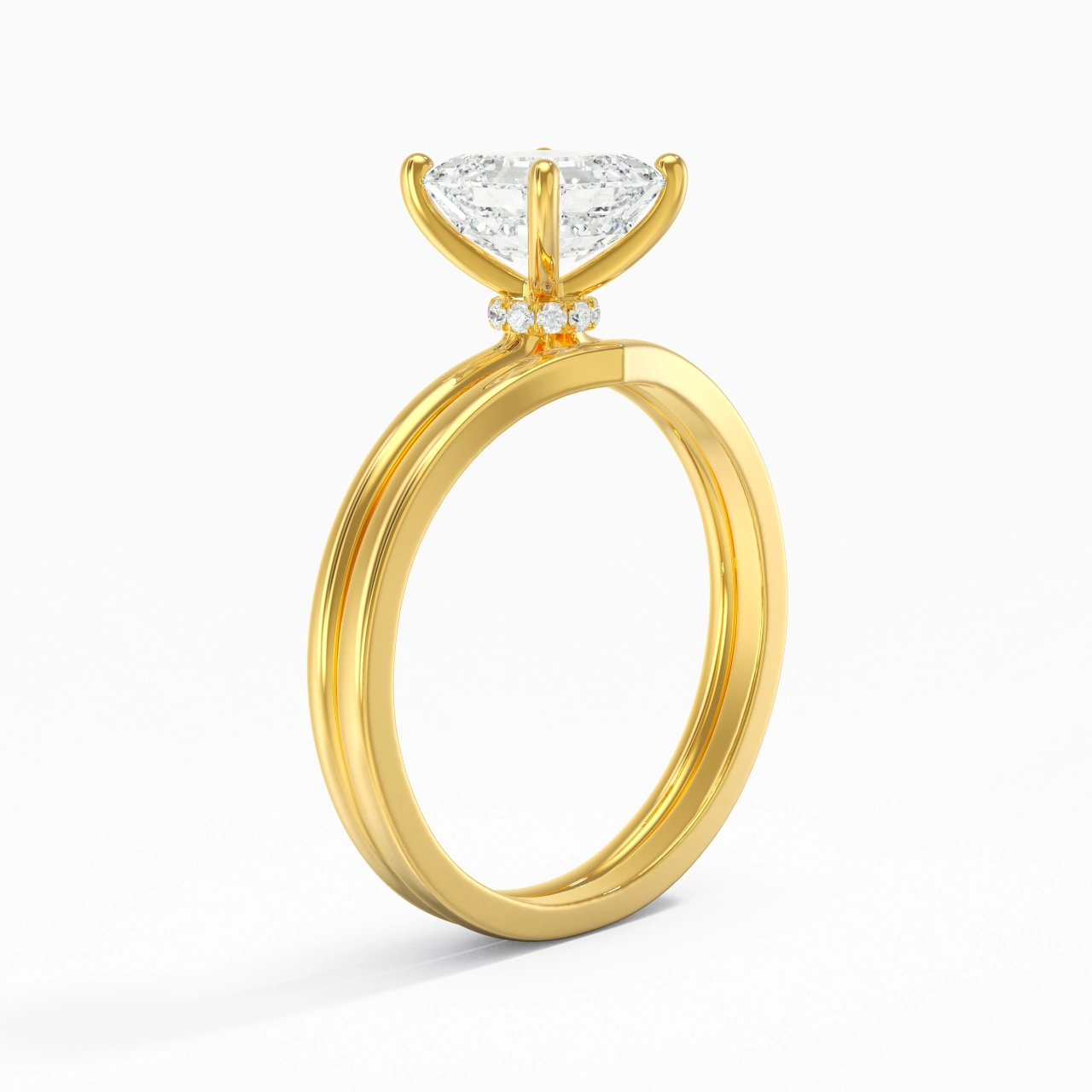 14K Gold Moissanite Bridal Set